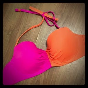 VS Bright Orange & Pink Bikini Top